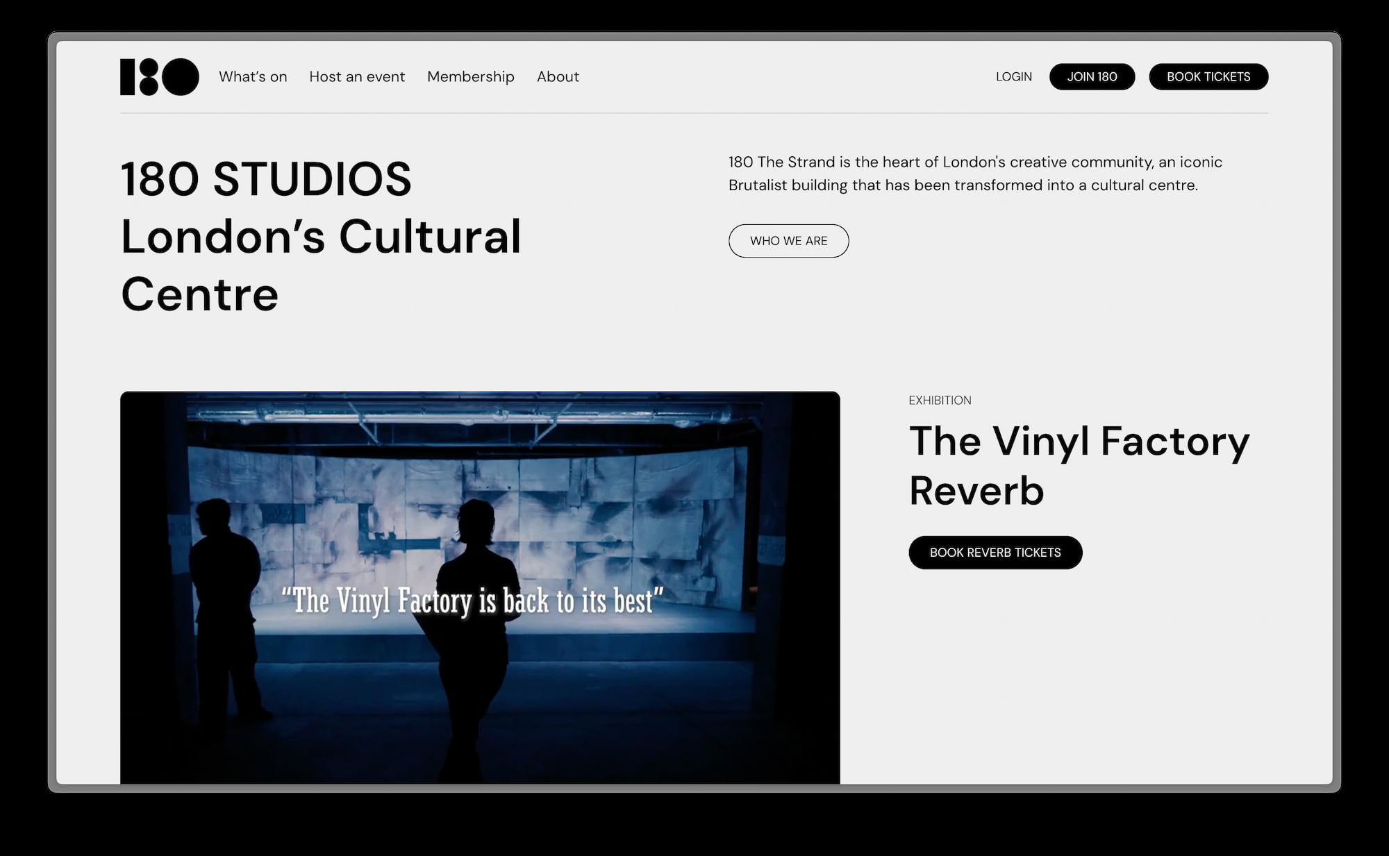 180 Studios Website 2024