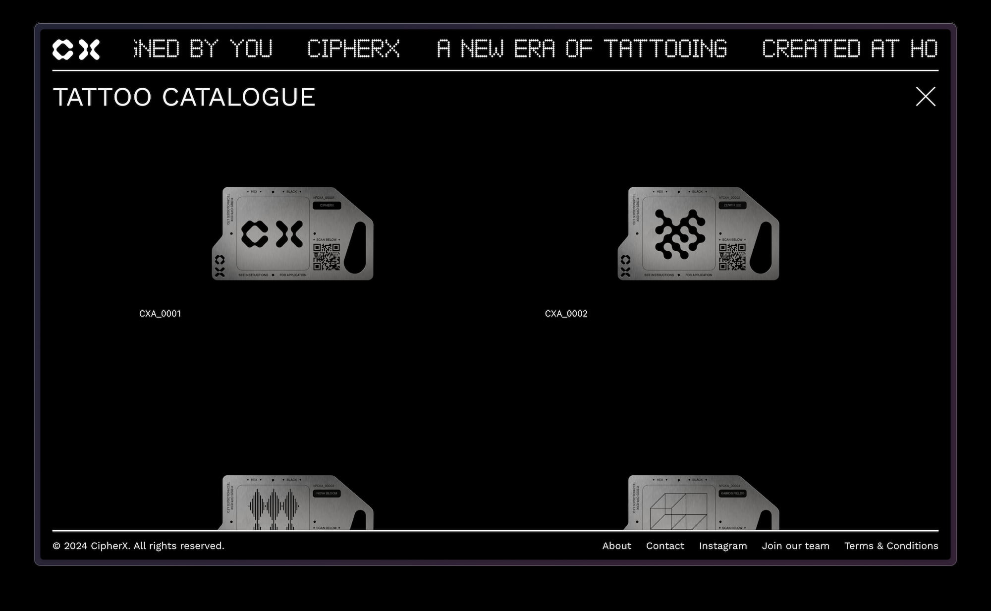 Cipher X Website